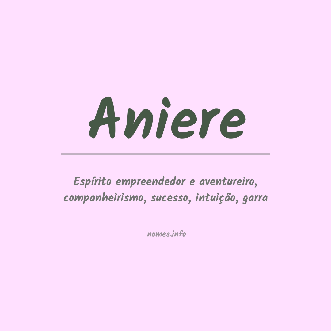 Significado do nome Aniere