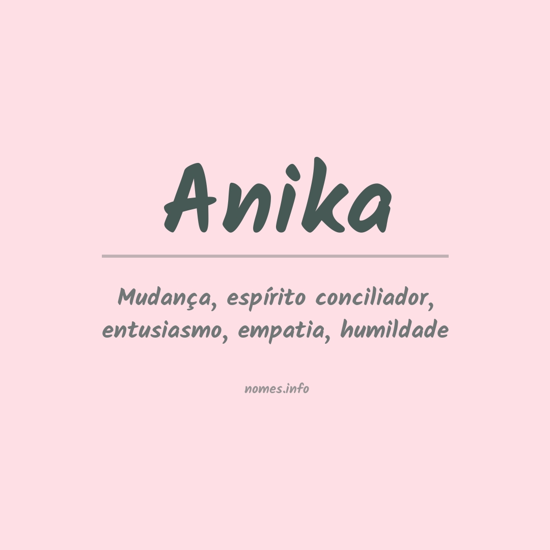 Significado do nome Anika