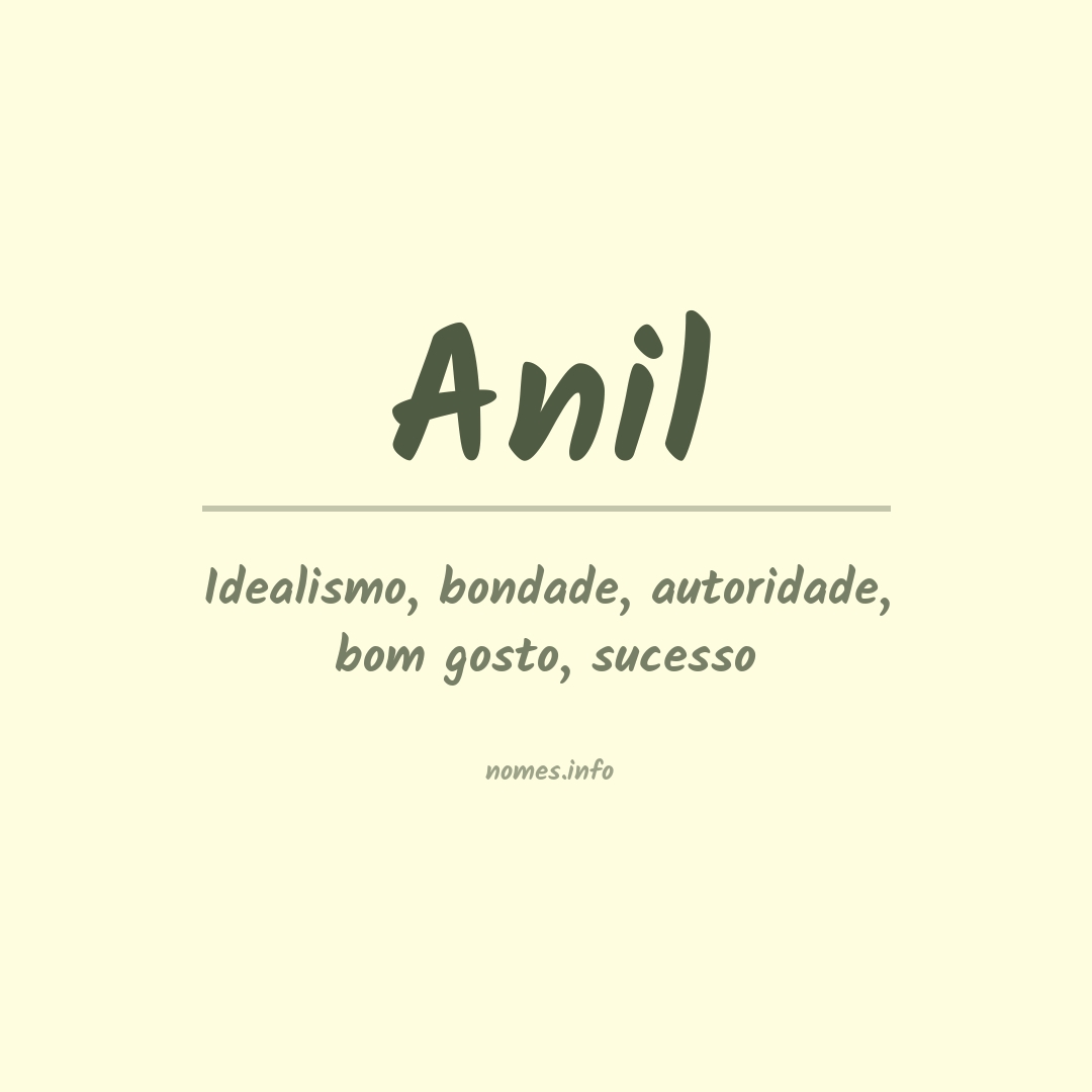 Significado do nome Anil