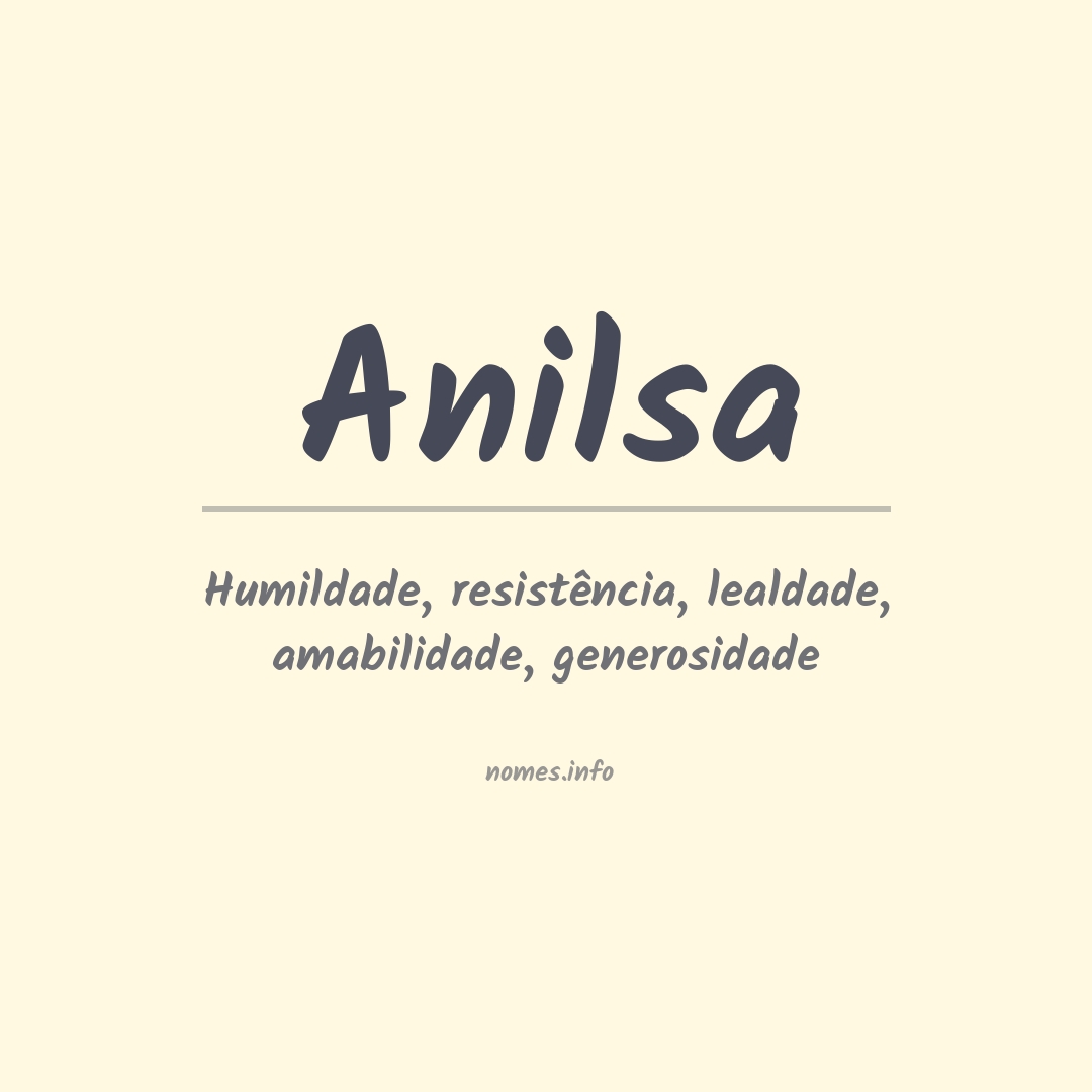 Significado do nome Anilsa