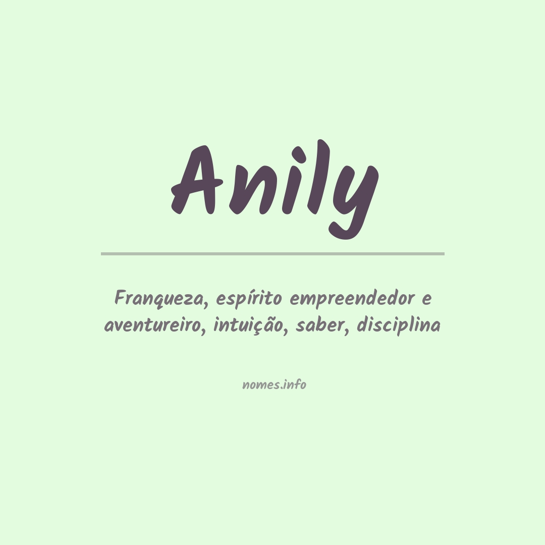 Significado do nome Anily