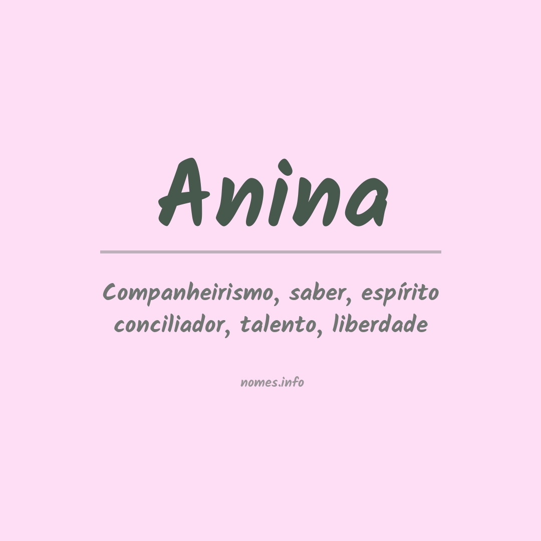 Significado do nome Anina