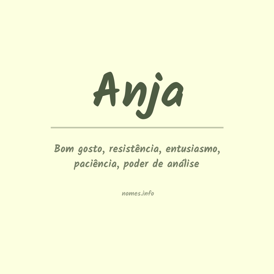 Significado do nome Anja