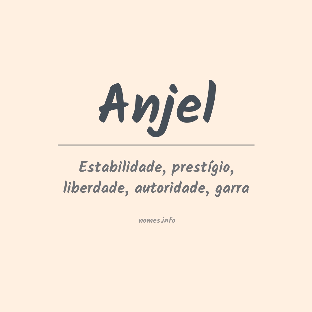 Significado do nome Anjel
