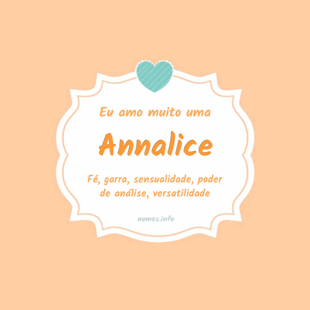 Eu amo muito Annalice