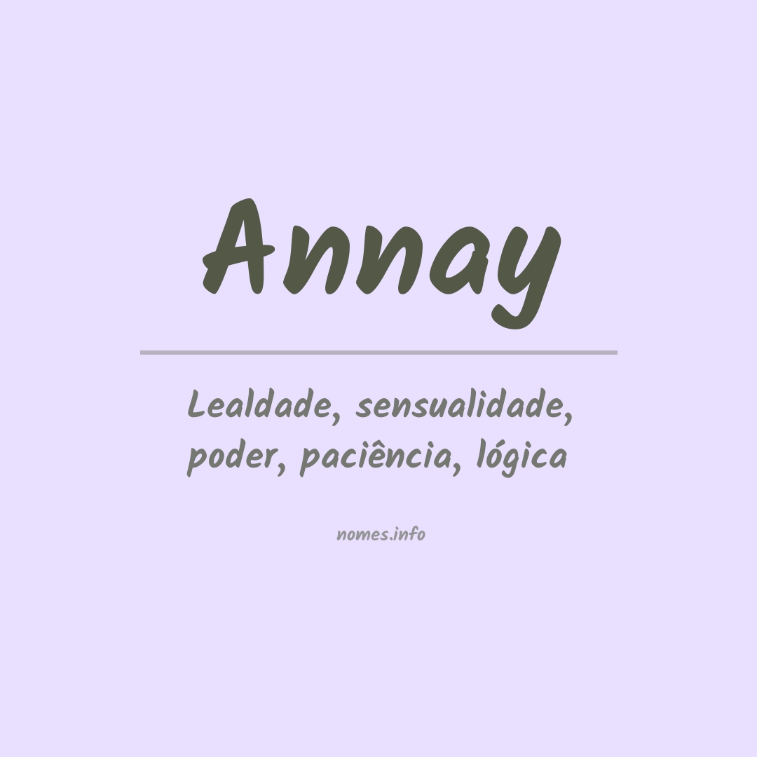 Significado do nome Annay