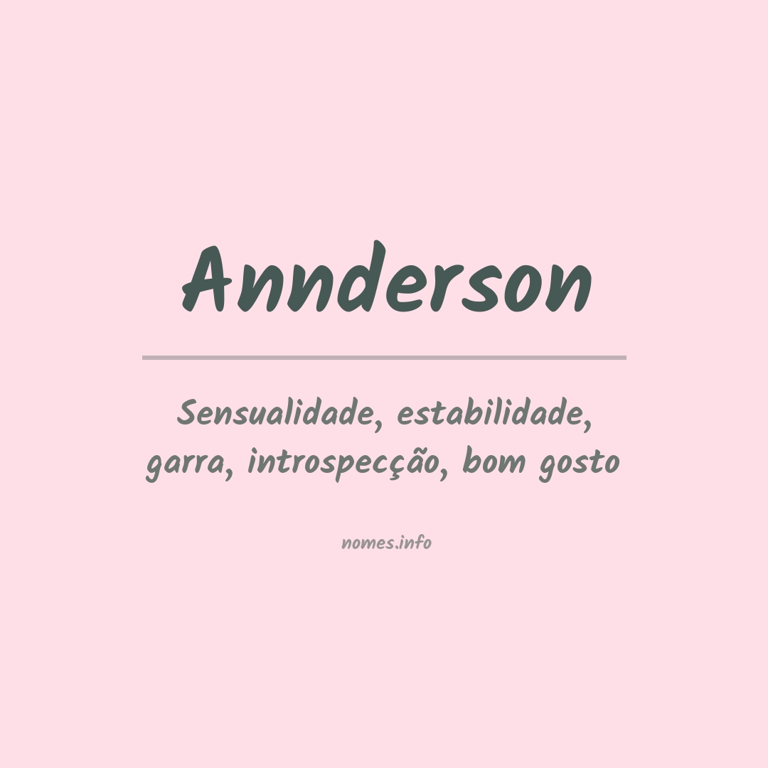 Significado do nome Annderson