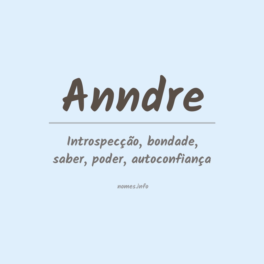 Significado do nome Anndre