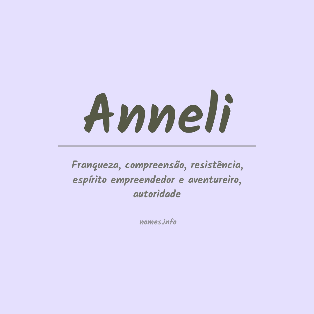 Significado do nome Anneli