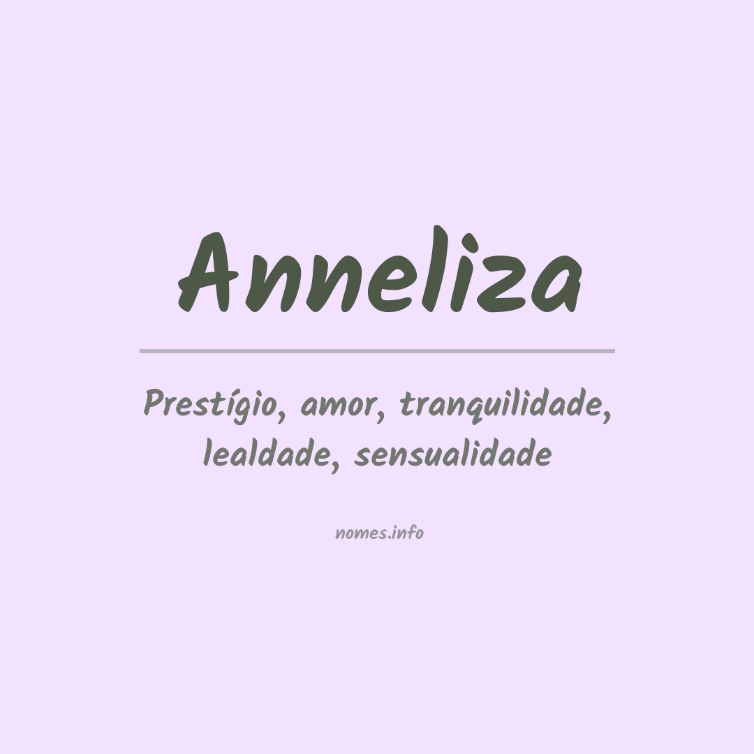 Significado do nome Anneliza
