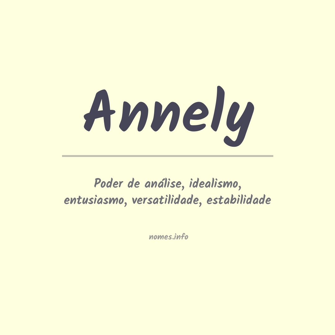 Significado do nome Annely