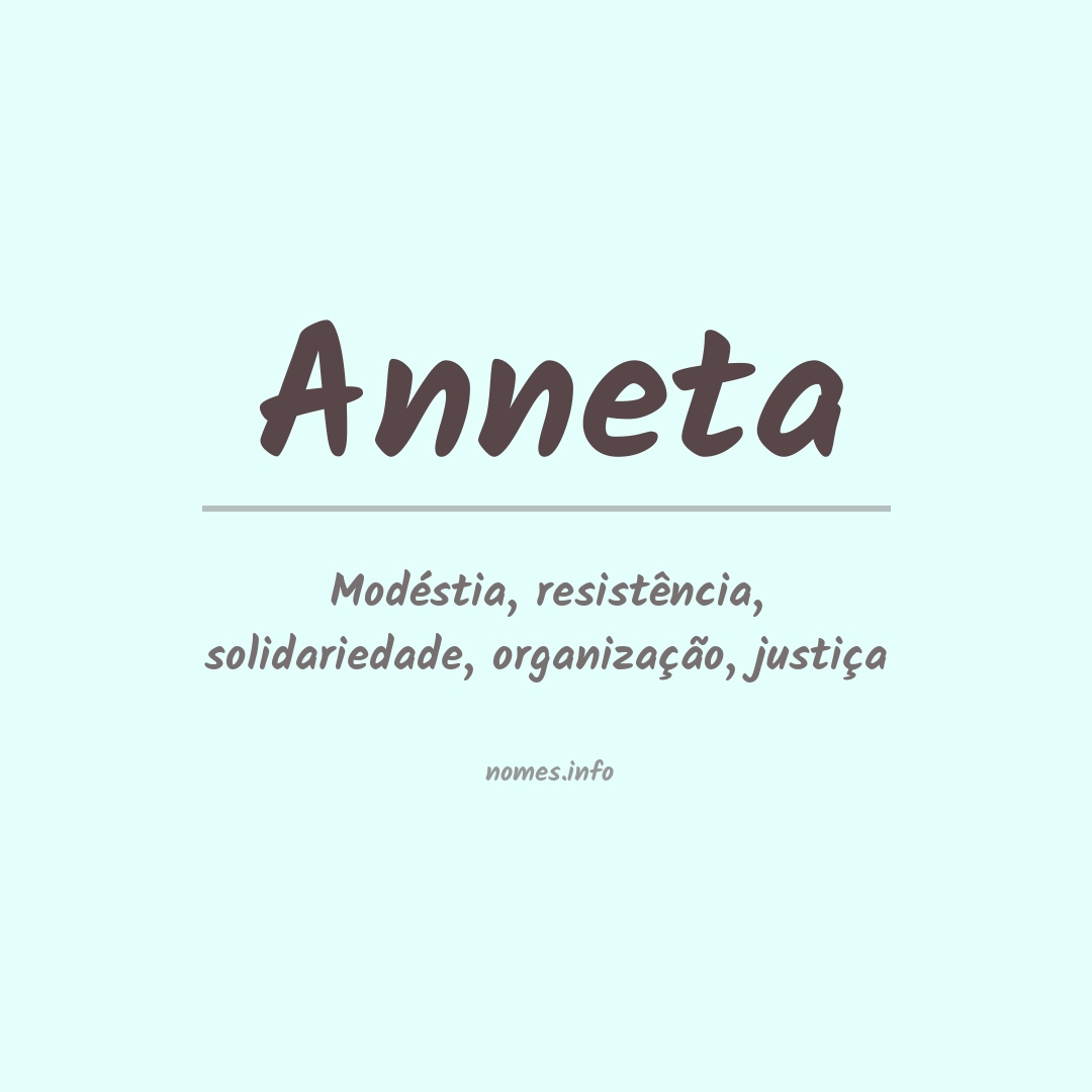 Significado do nome Anneta