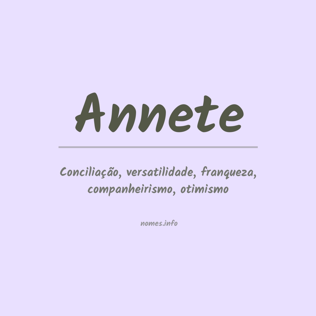 Significado do nome Annete