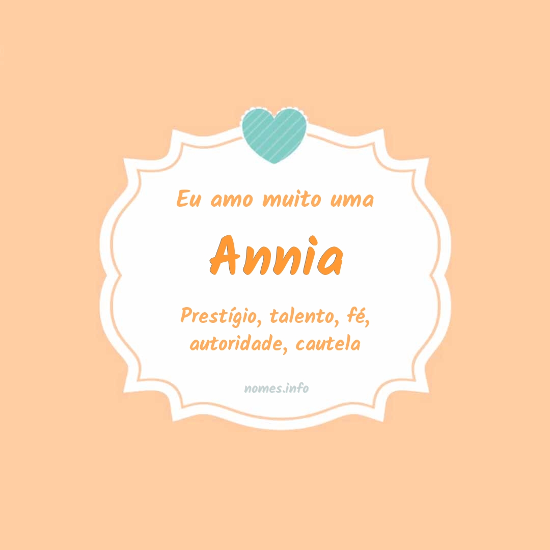 Eu amo muito Annia Eu amo muito Annia