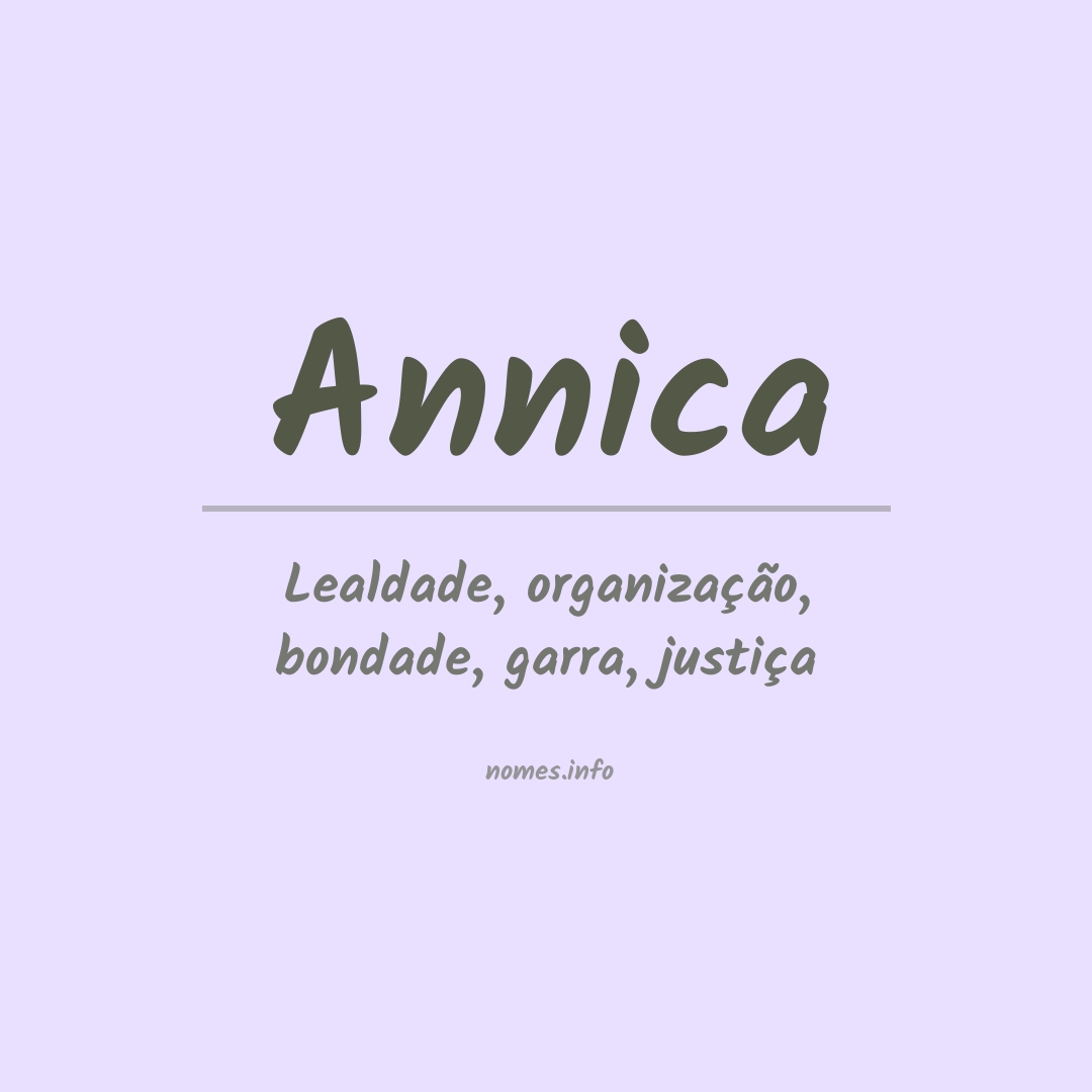 Significado do nome Annica