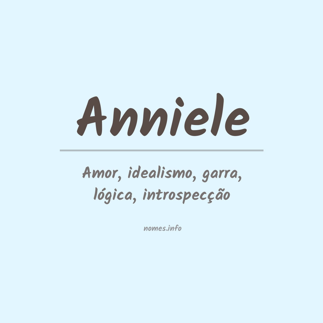 Significado do nome Anniele