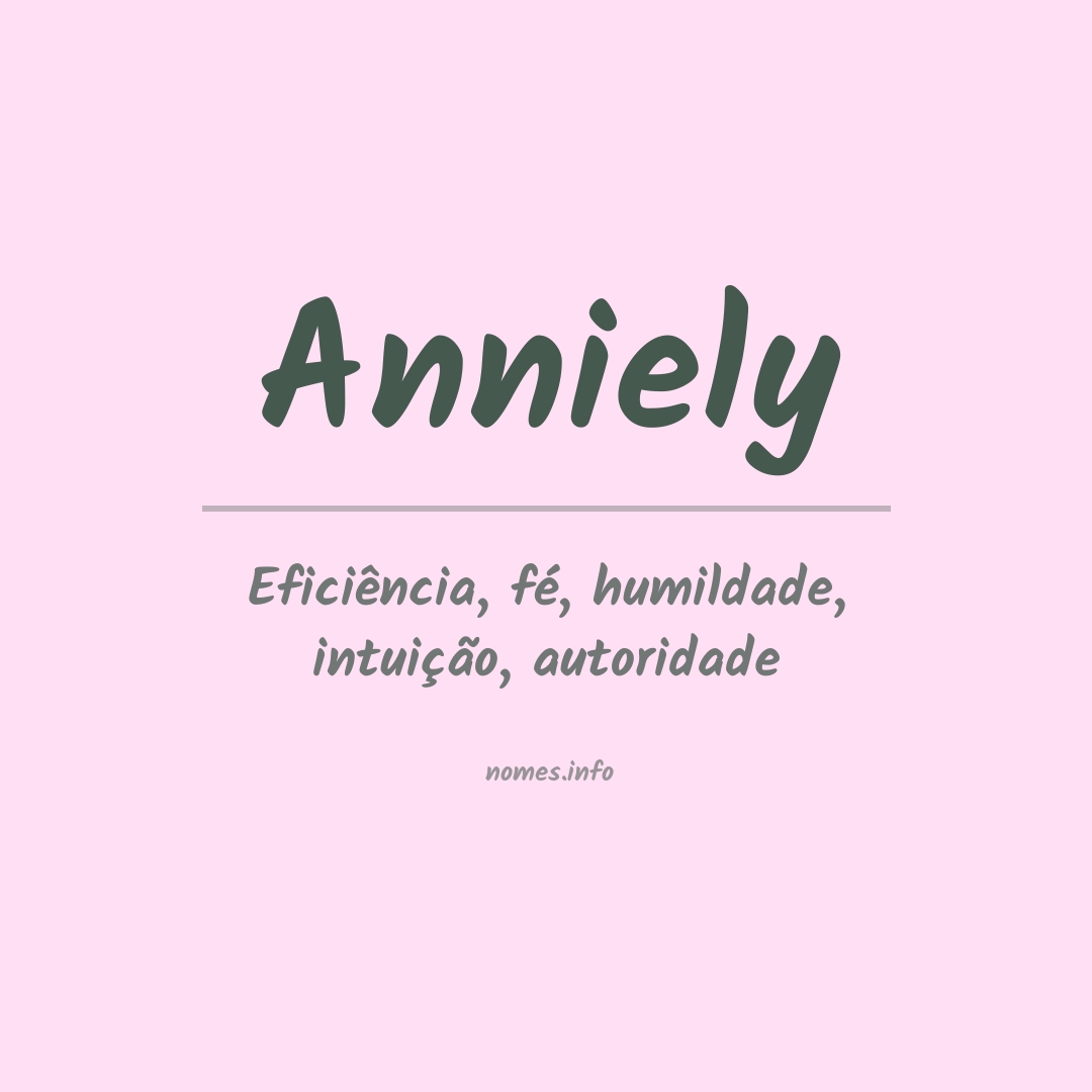 Significado do nome Anniely