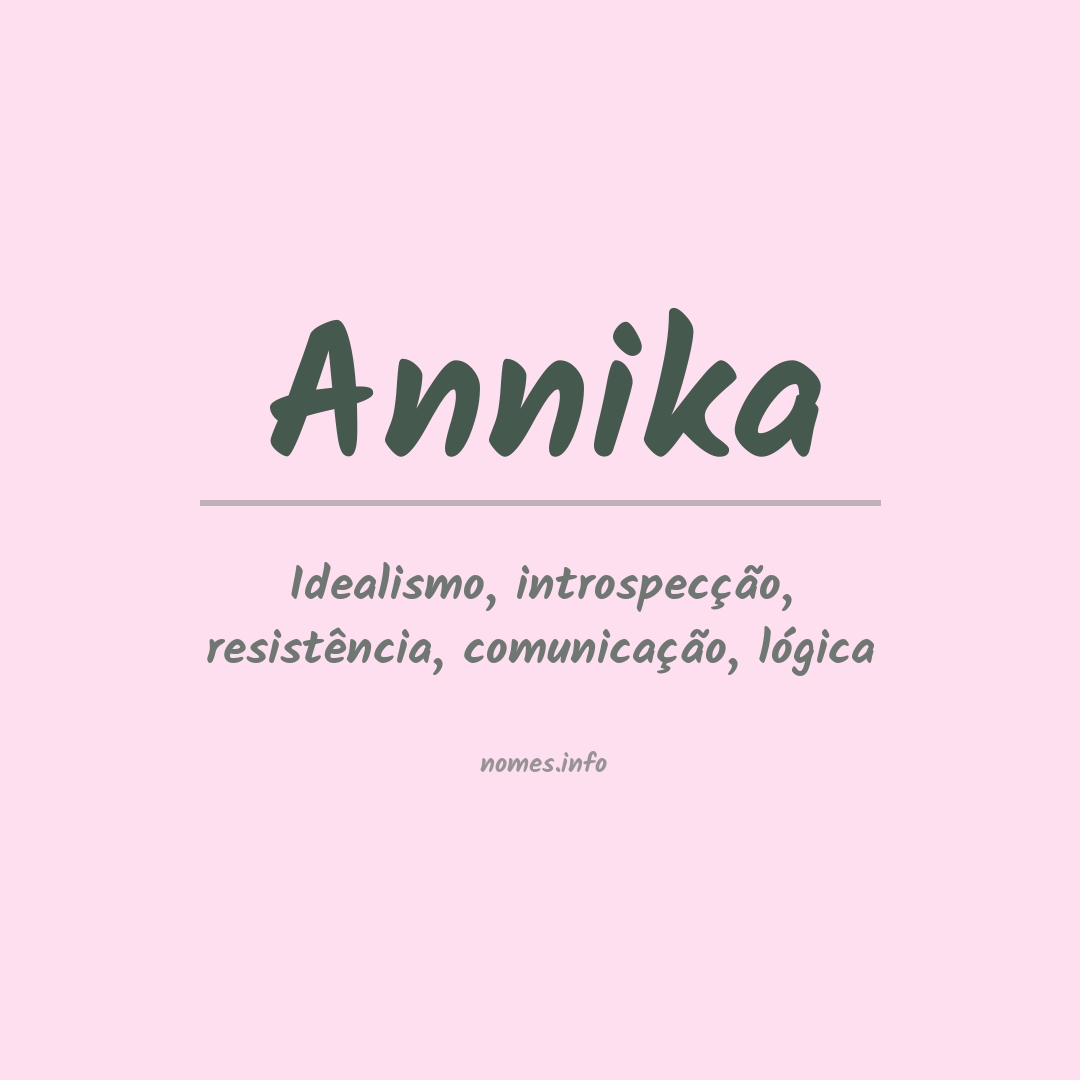 Significado do nome Annika