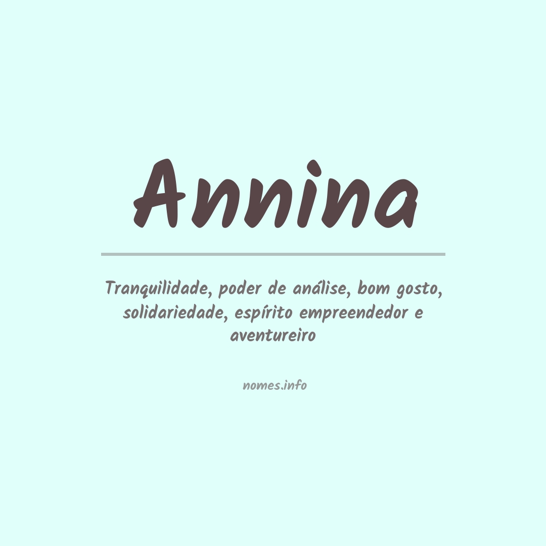 Significado do nome Annina