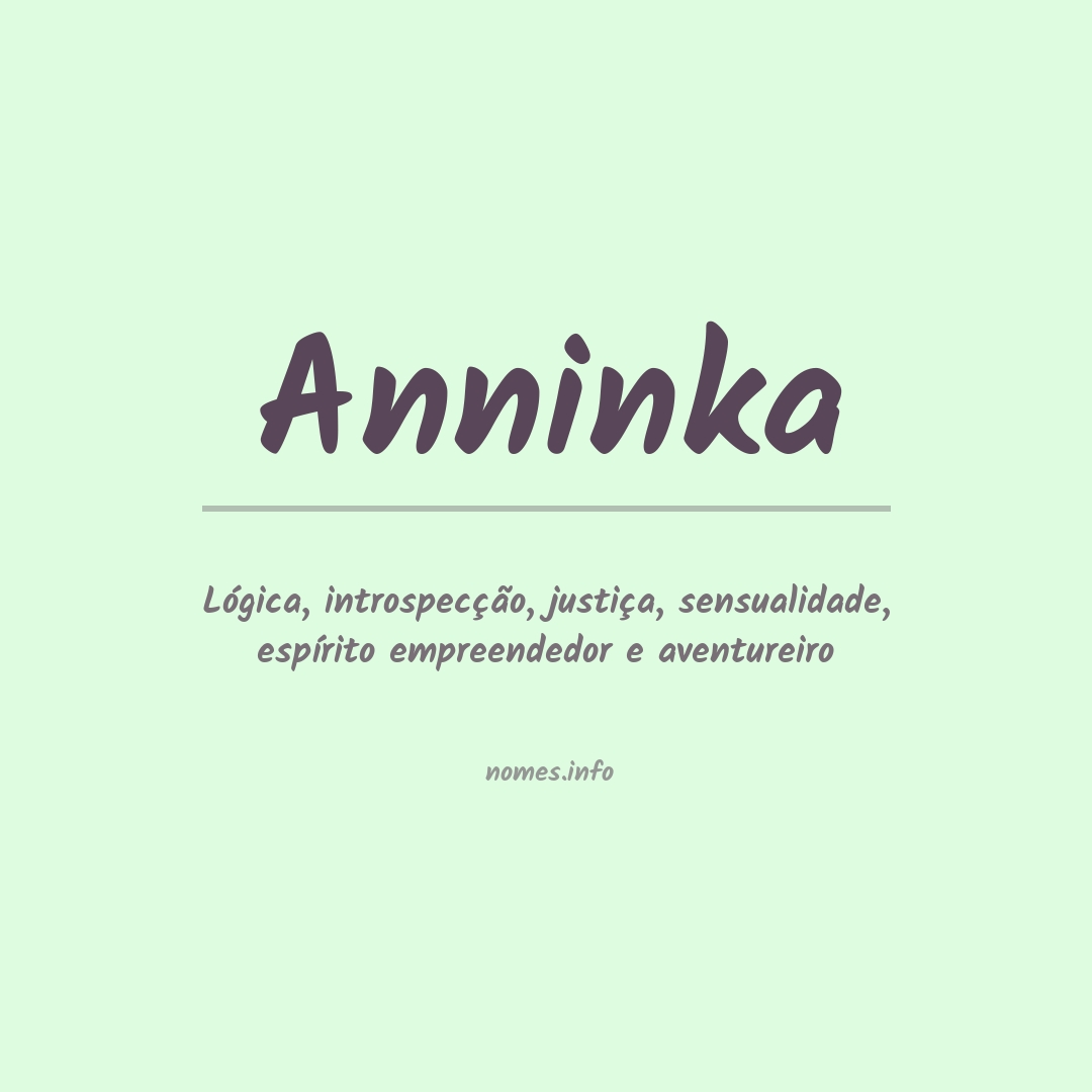 Significado do nome Anninka