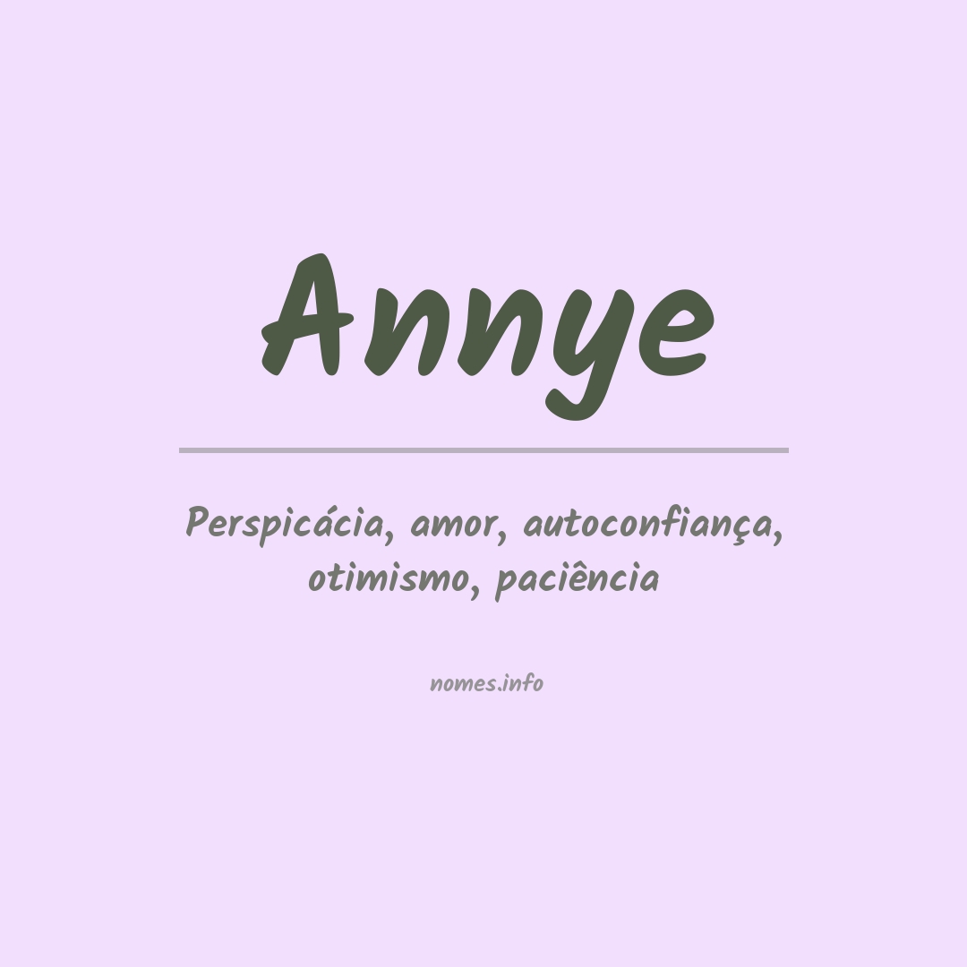 Significado do nome Annye