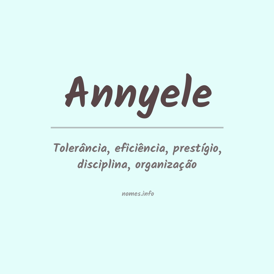 Significado do nome Annyele