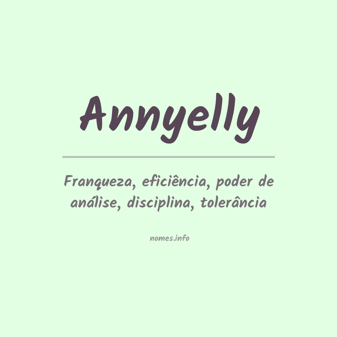 Significado do nome Annyelly