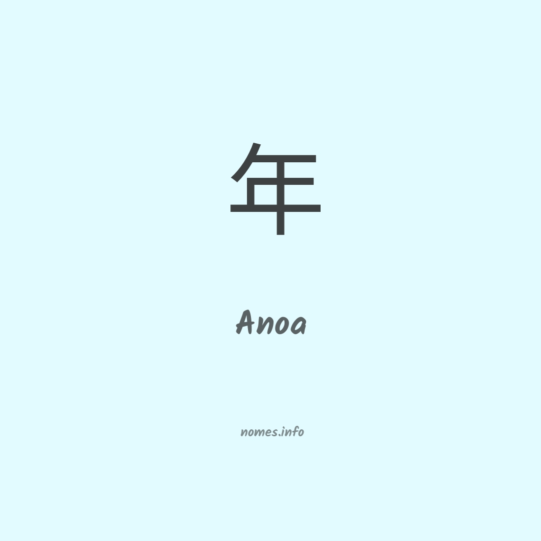 Anoa em chinês