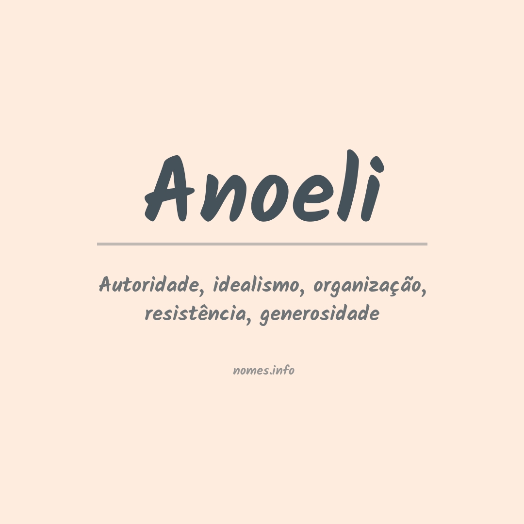 Significado do nome Anoeli