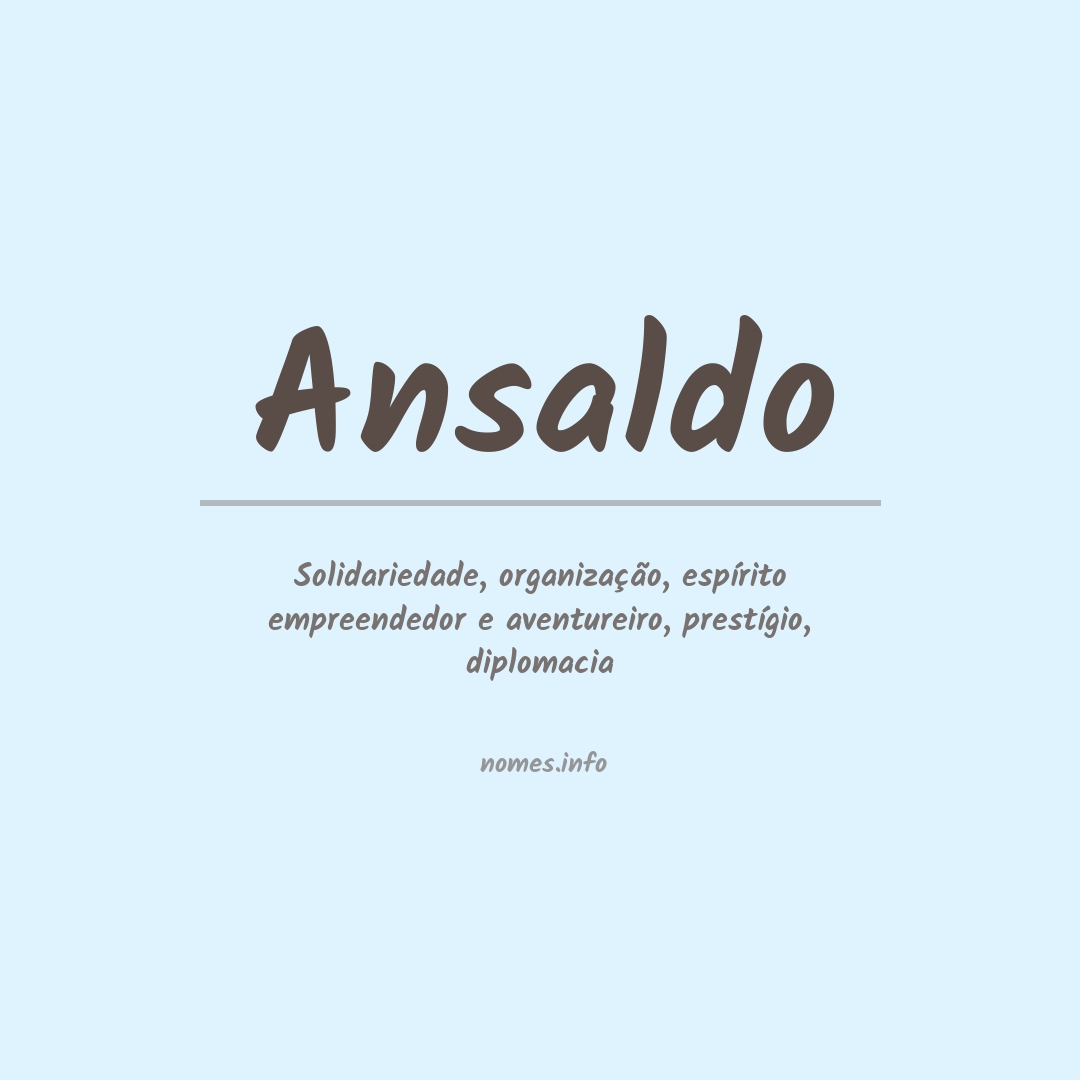 Significado do nome Ansaldo