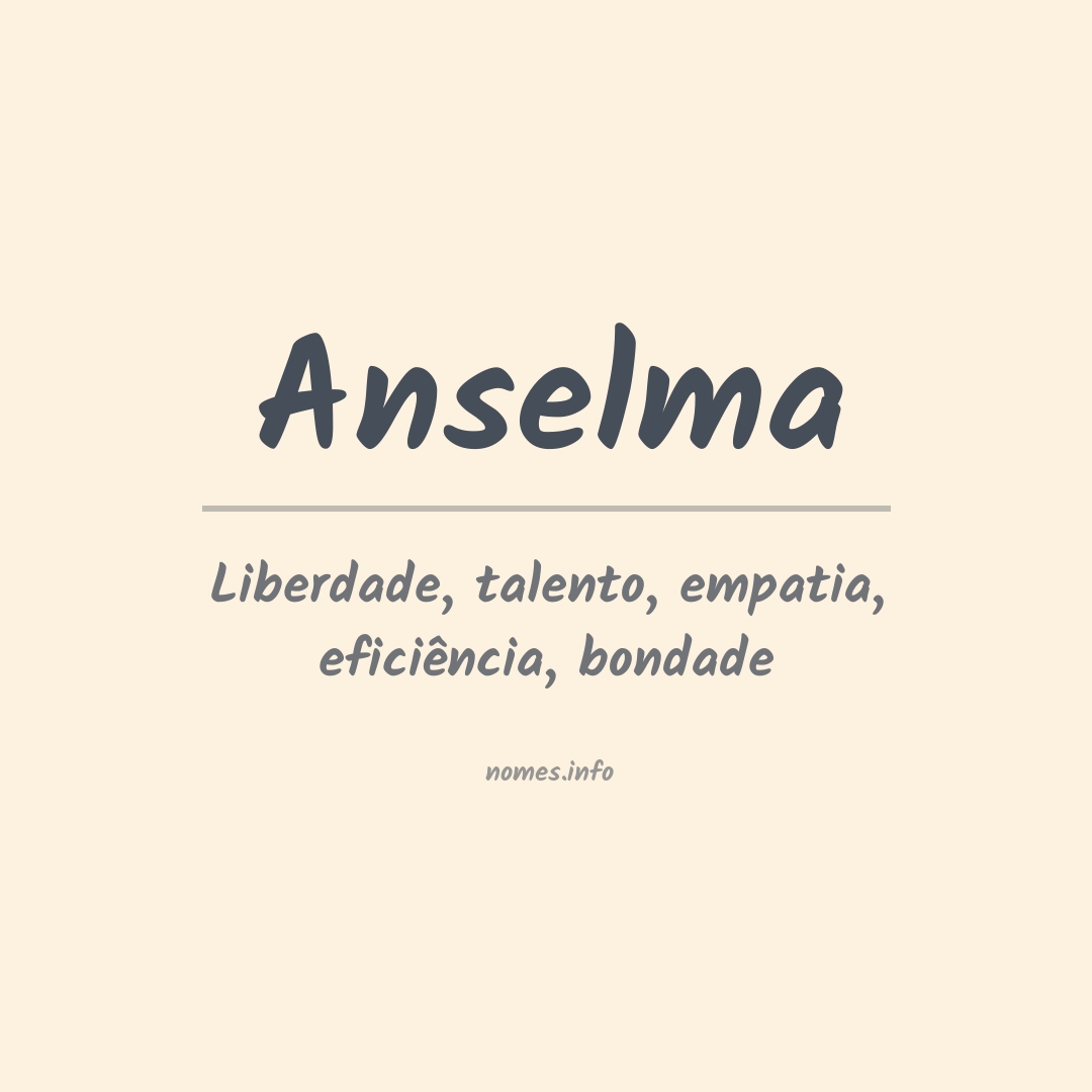 Significado do nome Anselma