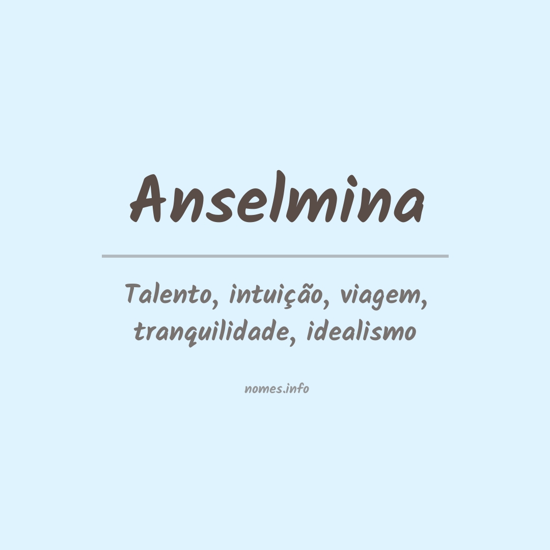 Significado do nome Anselmina