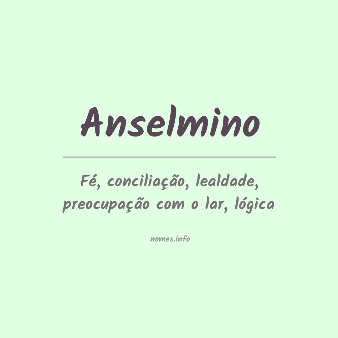 Significado do nome Anselmino