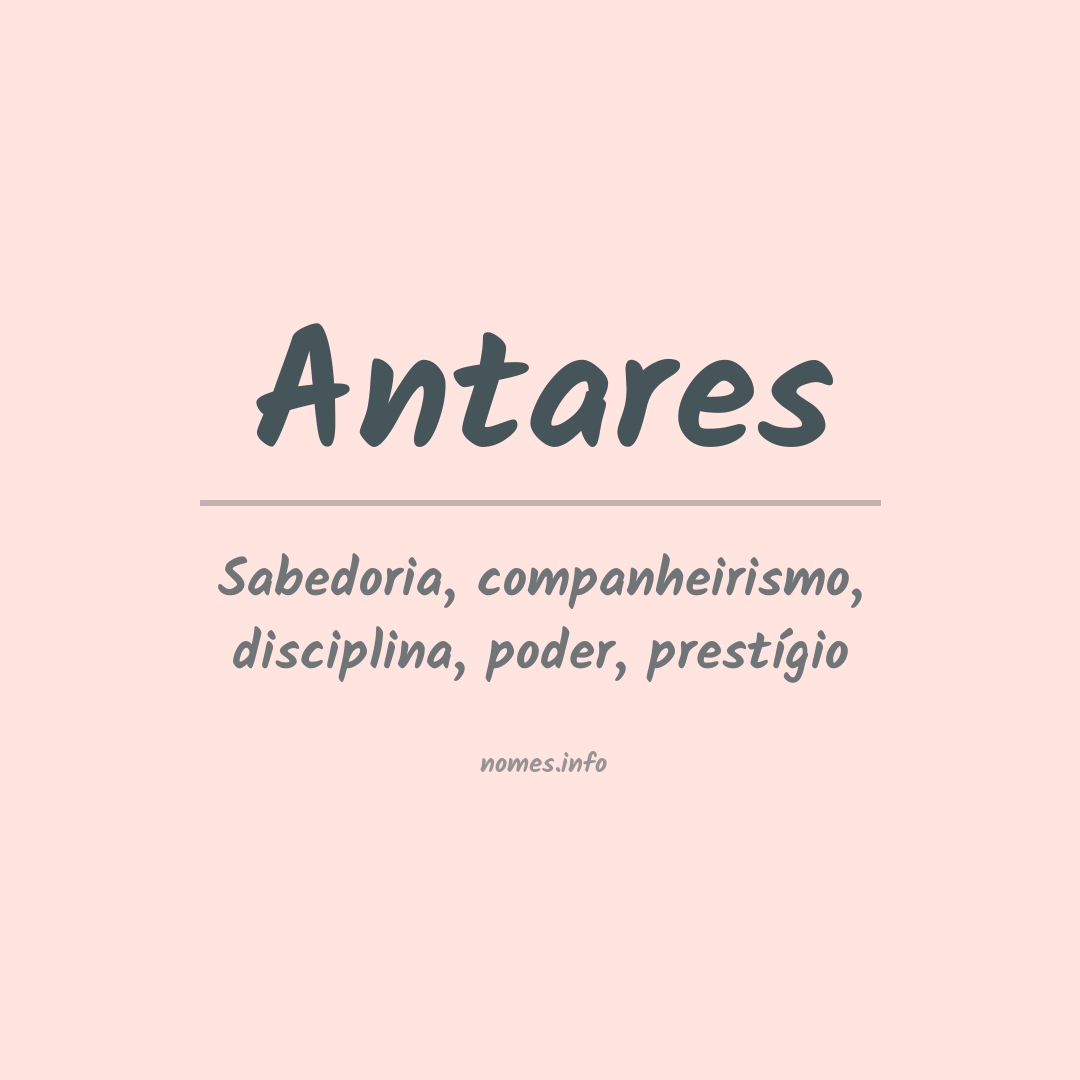 Significado do nome Antares