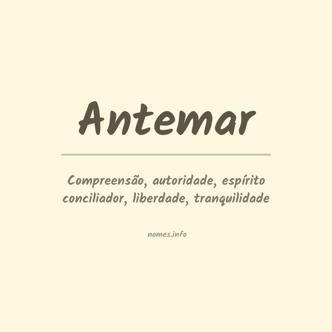 Significado do nome Antemar