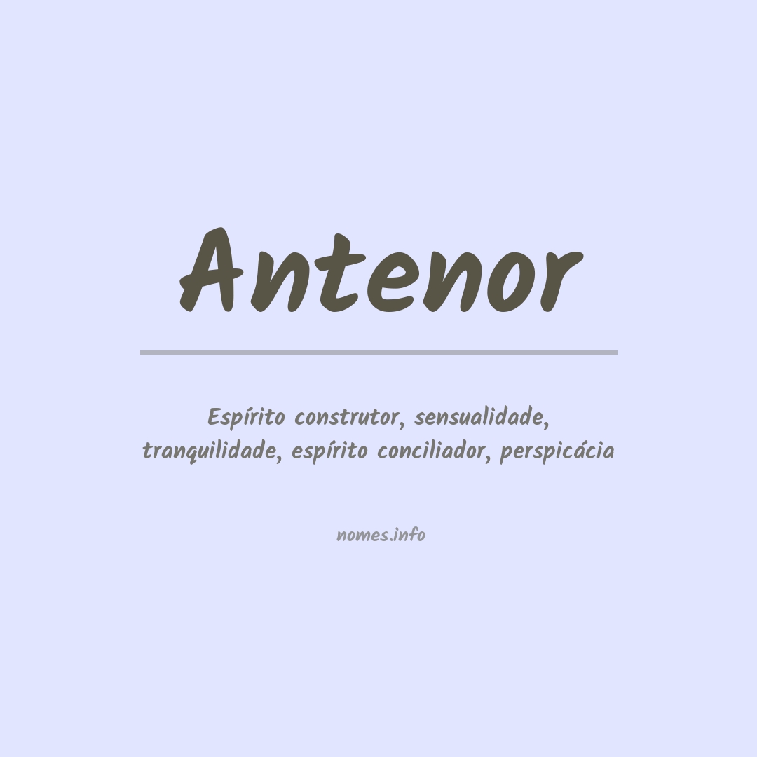 Significado do nome Antenor