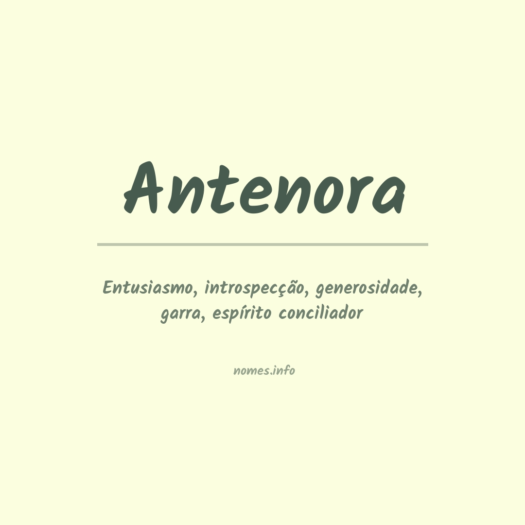 Significado do nome Antenora