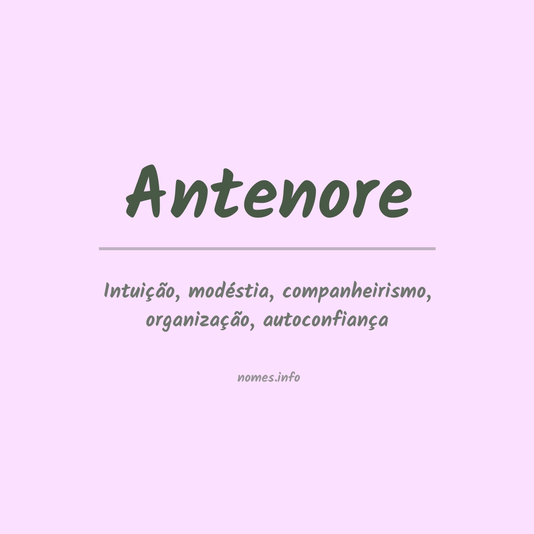 Significado do nome Antenore
