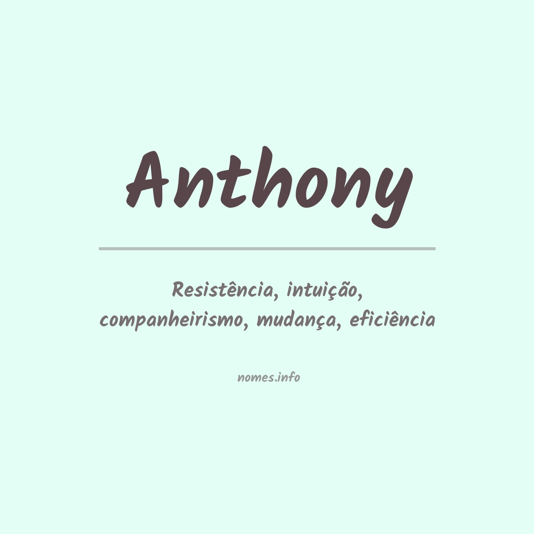 Significado do nome Anthony
