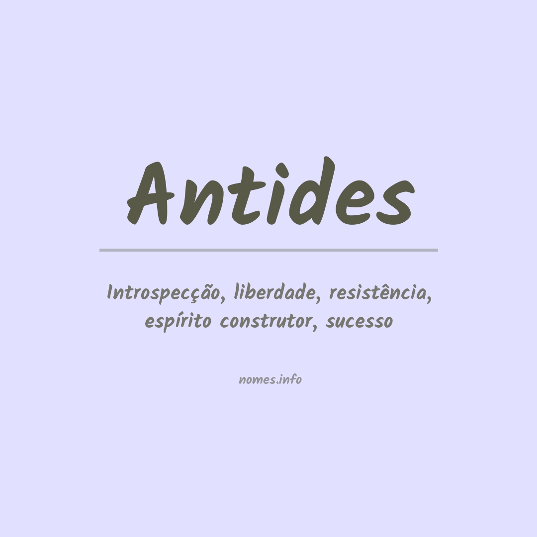 Significado do nome Antides