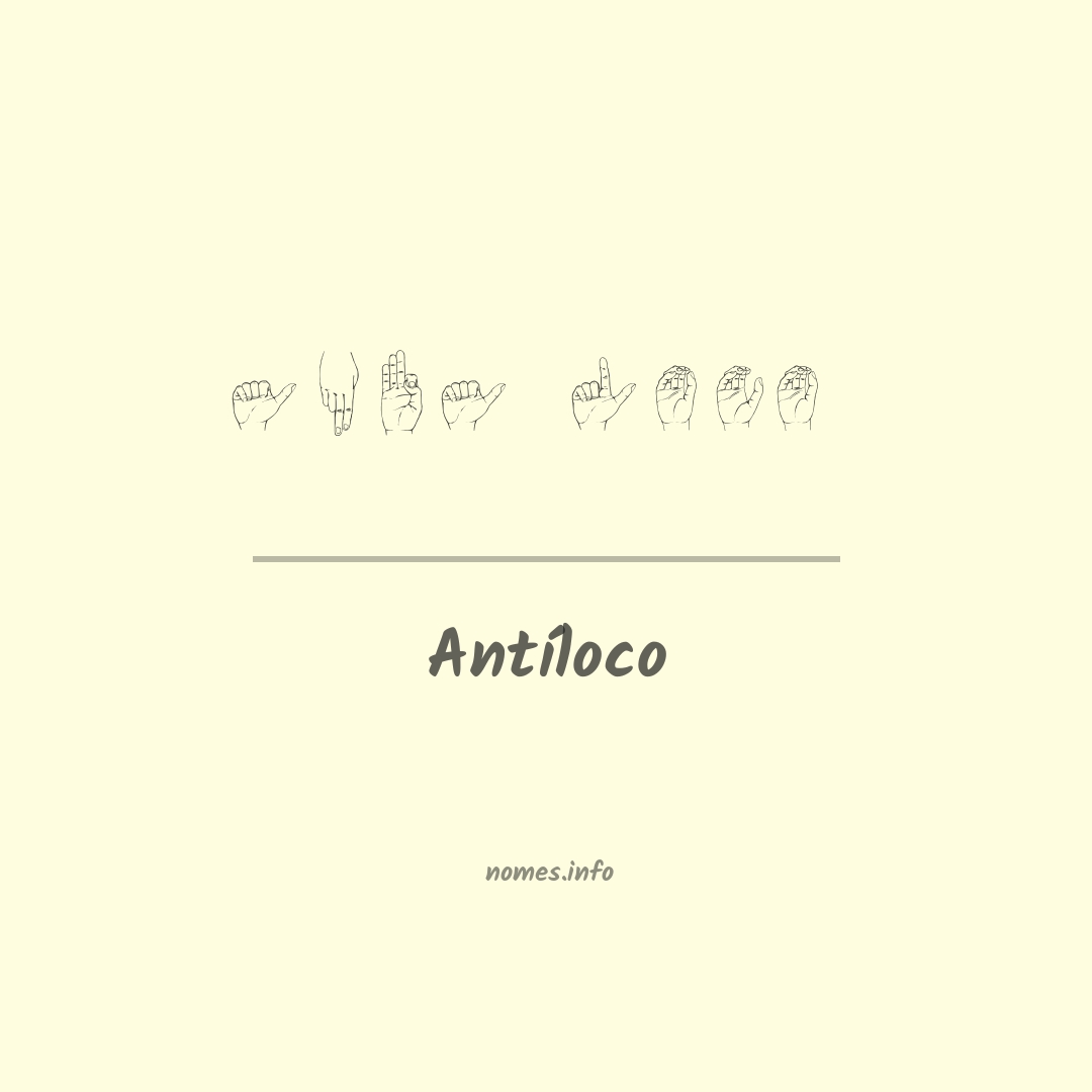 Antíloco em Libras Antíloco em Libras