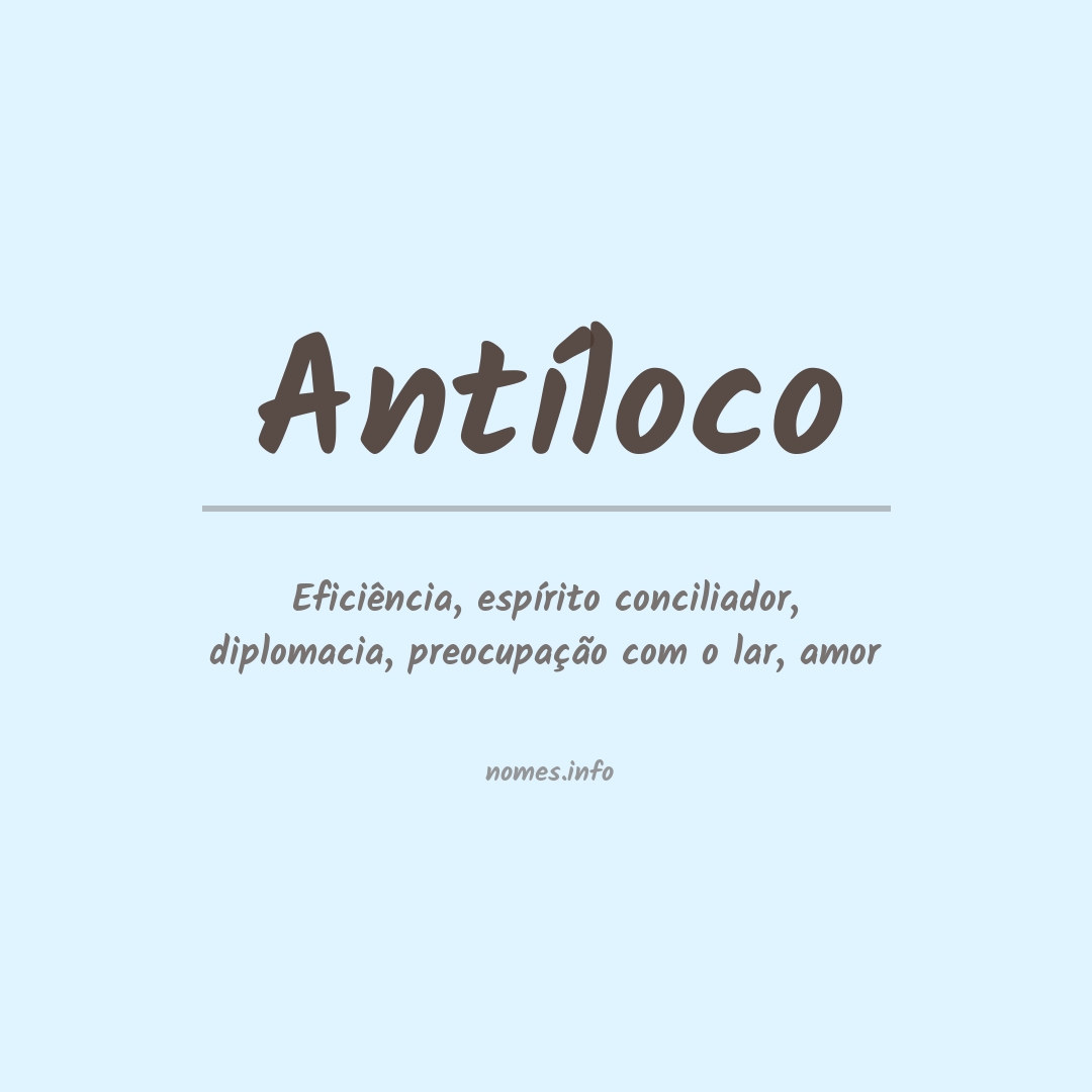 Significado do nome Antíloco