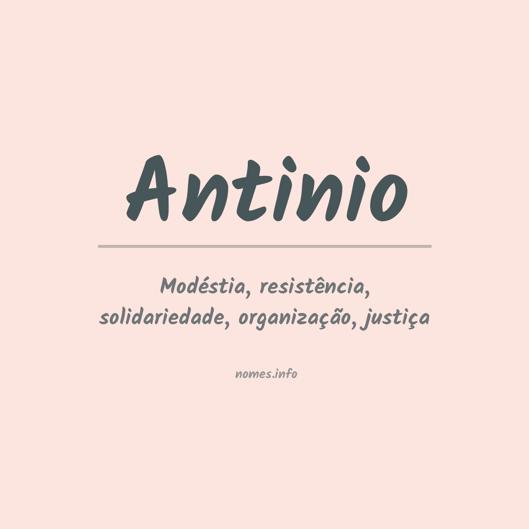 Significado do nome Antinio