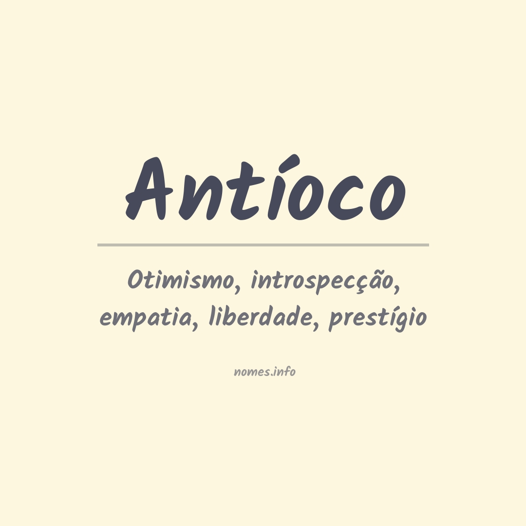Significado do nome Antíoco
