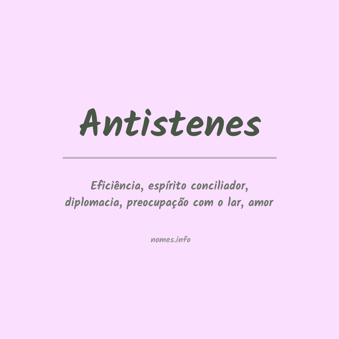 Significado do nome Antistenes