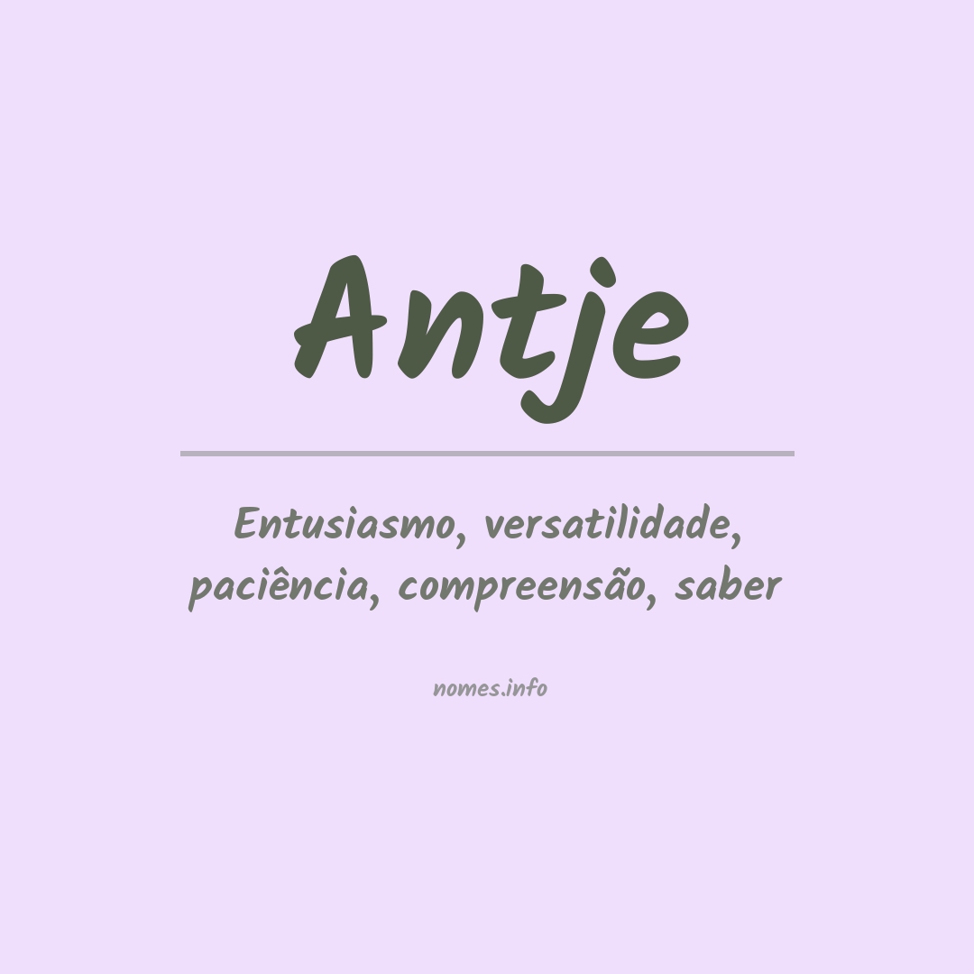 Significado do nome Antje