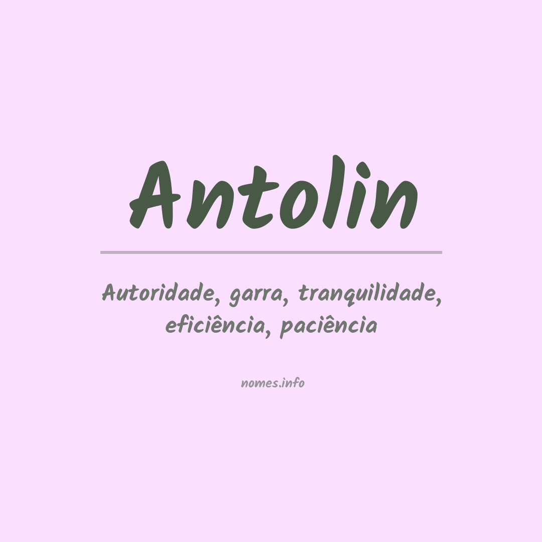 Significado do nome Antolin