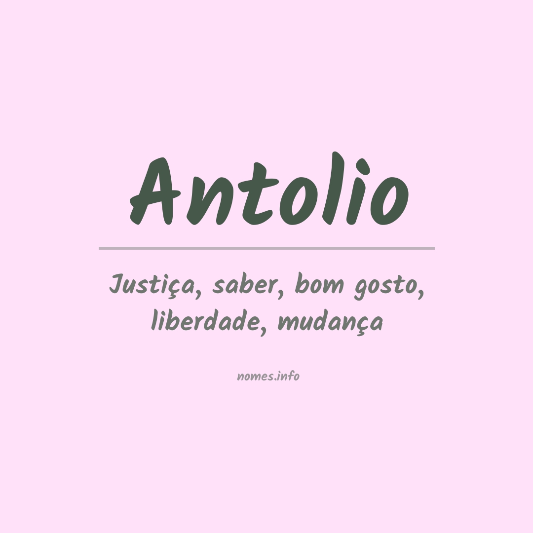 Significado do nome Antolio