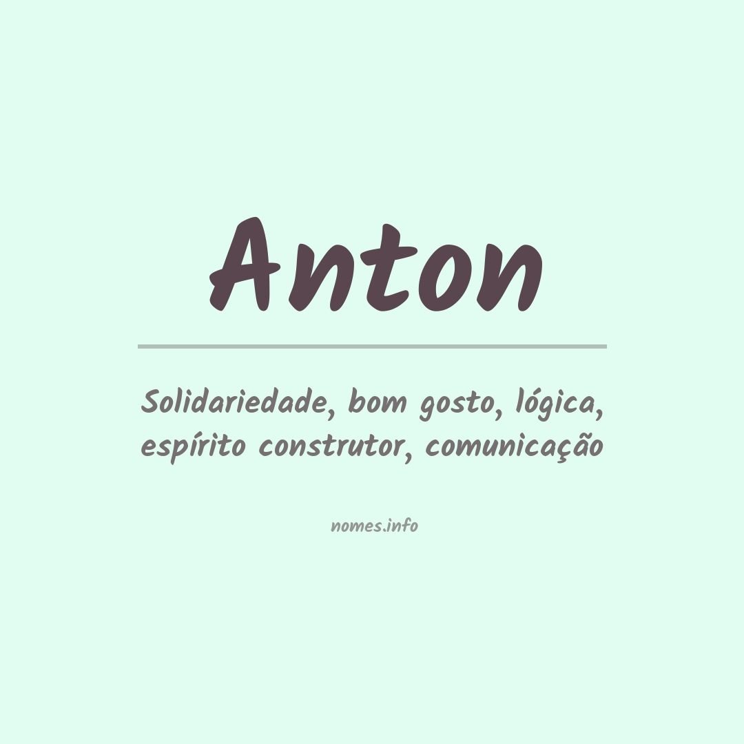 Significado do nome Anton