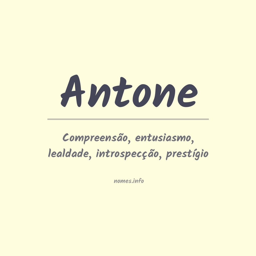 Significado do nome Antone